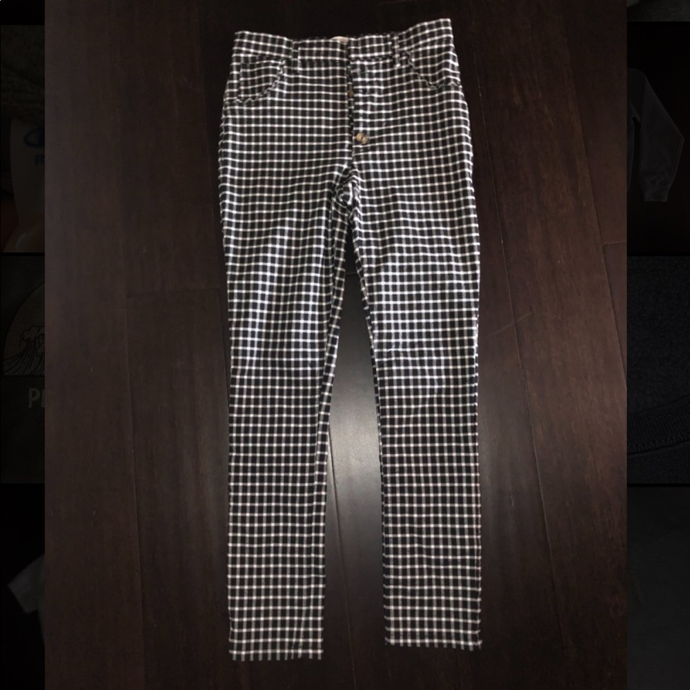 Black & White UO Checkered Pants